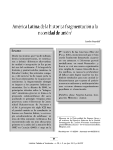 América Latina: de la histórica fragmentación a la necesidad de