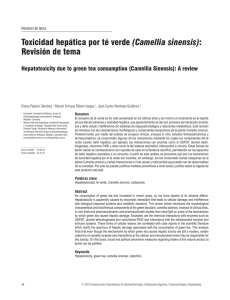Toxicidad hepática por té verde (Camellia sinensis): Revisión de tema