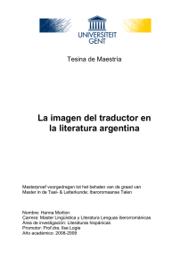 La imagen del traductor en la literatura argentina