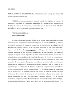 128-D-2011. CORTE SUPREMA DE JUSTICIA: San Salvador a las