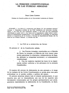 López Garrido, D. La posición constitucional de las Fuerzas