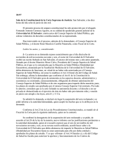 38-97 Sala de lo Constitucional de la Corte Suprema de Justicia