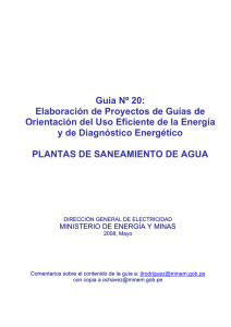 Saneamiento de agua - Ministerio de Energía y Minas