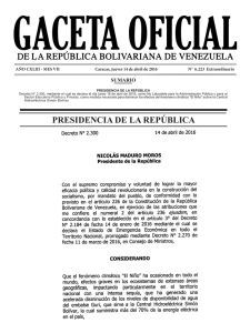 Gaceta Oficial No. 6223 - Universidad Central de Venezuela