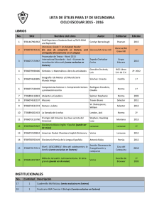 lista de útiles para 1º de secundaria ciclo escolar 2015