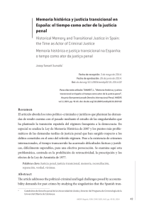 Memoria histórica y justicia transicional en España