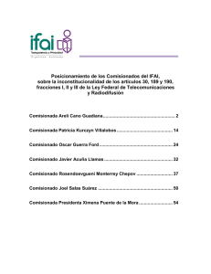 Posicionamientos de los Comisionados del IFAI