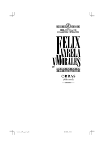 Félix Varela y Morales: Obras. Volumen I