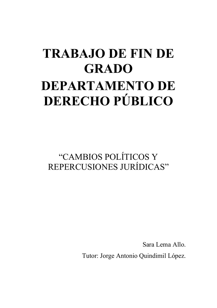 trabajo de fin de grado departamento de derecho público