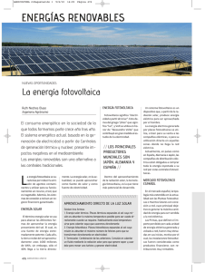 La energía fotovoltaica