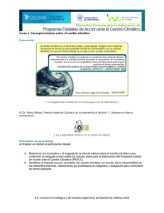 Curso 1. Conceptos básicos sobre el cambio climático