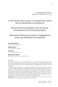 La formación ético-cívica y el compromiso social de los estudiantes