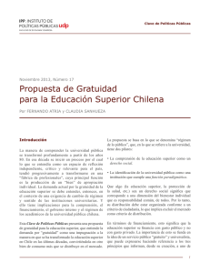 Propuesta de Gratuidad para la Educación Superior Chilena