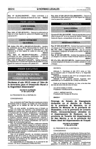 Decreto Supremo N° 001-2013-PCM