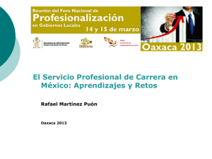 El Servicio Profesional de Carrera en México: Aprendizajes y Retos
