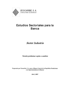Sector Industrial - Superintendencia de Bancos