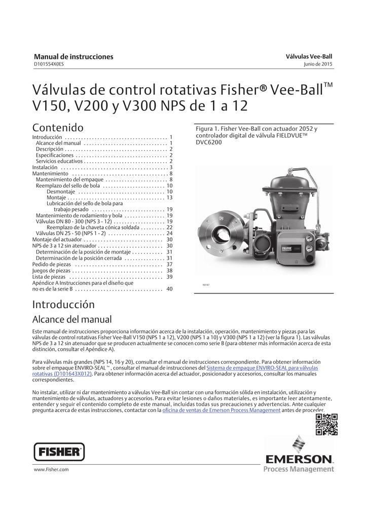 Válvulas De Control Rotativas Fisherr Vee-Ball V150, V200