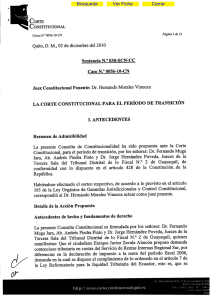 la corte constitucional para el período de transición