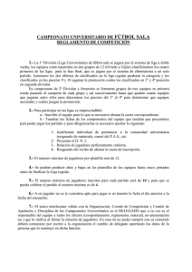Reglamento de Cto. Univ. de FÚTBOL SALA