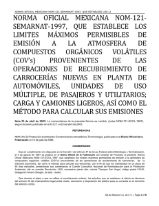 NORMA OFICIAL MEXICANA NOM-121-SEMARNAT