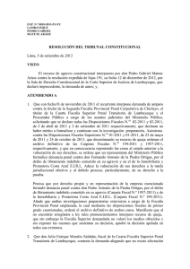 RESOLUCIÓN DEL TRIBUNAL CONSTITUCIONAL Lima, 5 de