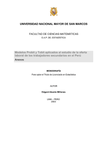 UNIVERSIDAD NACIONAL MAYOR DE SAN MARCOS Modelos
