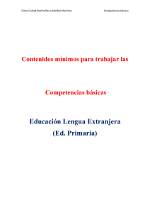 Contenidos mínimos Educación Lengua Extranjera (Primaria)