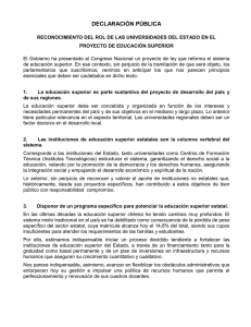 declaración pública - Universidad de Chile