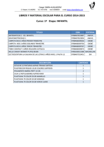 LIBROS Y MATERIAL ESCOLAR PARA EL CURSO 2014