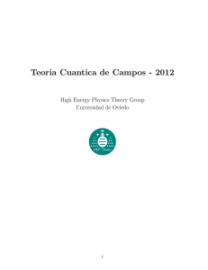 Teoria Cuantica de Campos - 2012