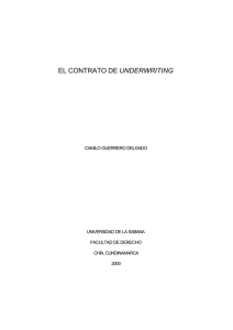 el contrato de underwriting - Inicio