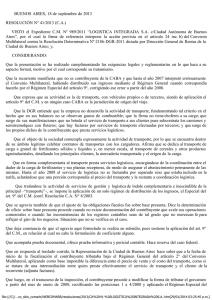 logistica integrada s.a - Comisión Arbitral del Convenio Multilateral