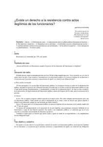 ¿Existe un derecho a la resistencia contra actos ilegítimos