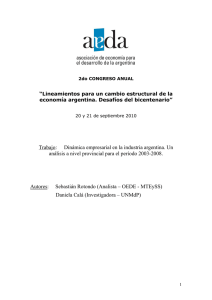 Dinámica empresarial en la industria argentina