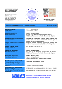 Documento de Idoneidad Técnica Europeo DITE 06 / 0089