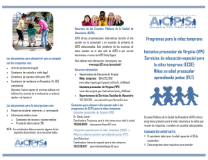 ACPS Programas para la ninez temprana