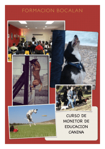 Programa MONITOR DE EDUCACION CANINA 2014 INCUAL