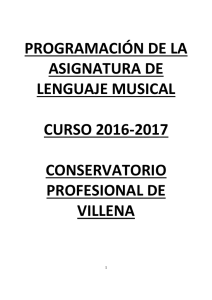 Lenguaje Musical. - conservatorio musica villena