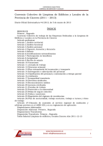Caceres - Convenio Colectivo 2011-2013