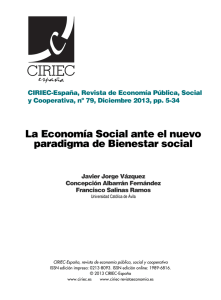 La Economía Social ante el nuevo paradigma de Bienestar social