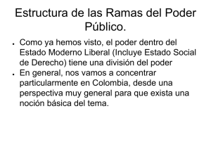 Estructura de las Ramas del Poder Público.