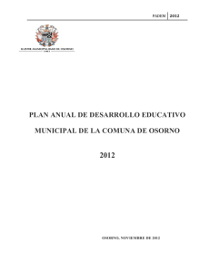 PADEM 2012 - Municipalidad de Osorno