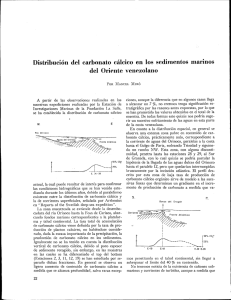 Distribución del carbonato cálcico en los sedimentos marinos del