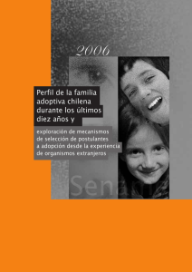 Perfil de la familia adoptiva chilena durante los últimos diez años y