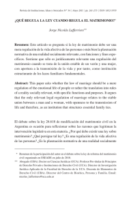 ¿QUÉ REGULA LA LEY CUANDO REGULA EL MATRIMONIO