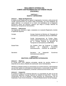 reglamento interno del comité centroamericano de fondos viales