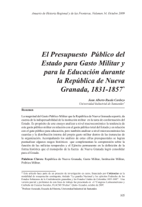 El Presupuesto Público del Estado para Gasto Militar