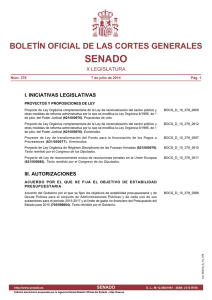 boletín oficial de las cortes generales senado