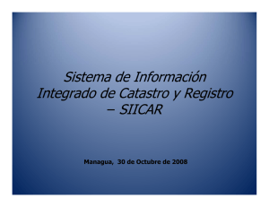 Sistema de Información I t d d C t t R i t Integrado de Catastro y
