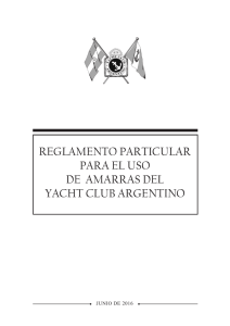 reglamento particular para el uso de amarras del yacht club argentino